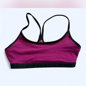 Women's Purple and Black Sports Bra